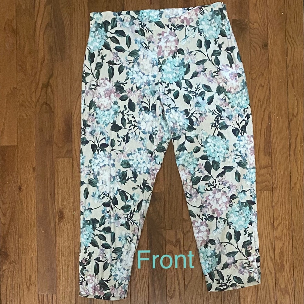 JJILL Linen Stretch Pants ~ Size L